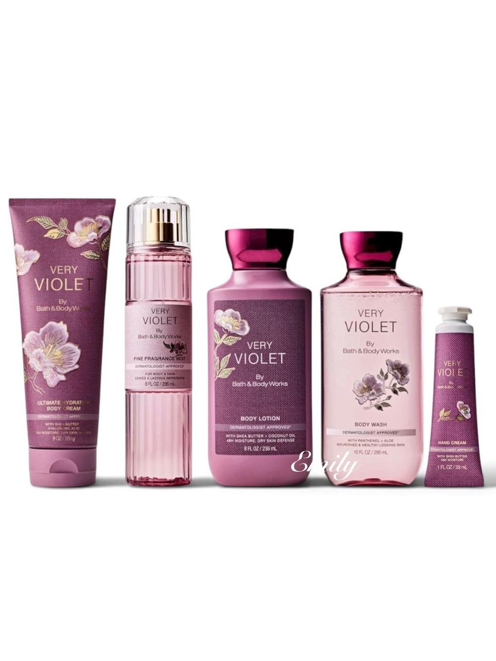 NEW! 5-Pc Bath & Body Works VERY VIOLENT Body Care Set Bundle